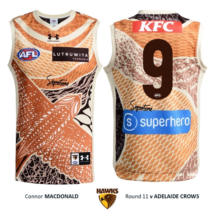 Photo of Connor Macdonald #9 Hawthorn 2026 Indigenous Guernsey