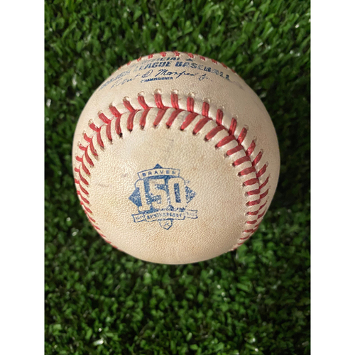 Bryce Harper Game Used Hit Single Baseball - 4/10/21, Top 1