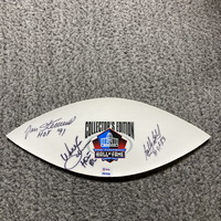 HOF - Chiefs Multi Sign WhIte Panel With HOF Logo Signed By Jan Stenerud...