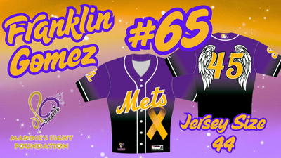Maddie's Fight Foundation Jersey #65 Franklin Gomez