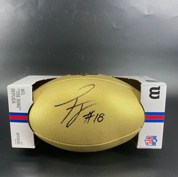 NFL - Rams Terrance Ferguson Signed Gold Composite Football