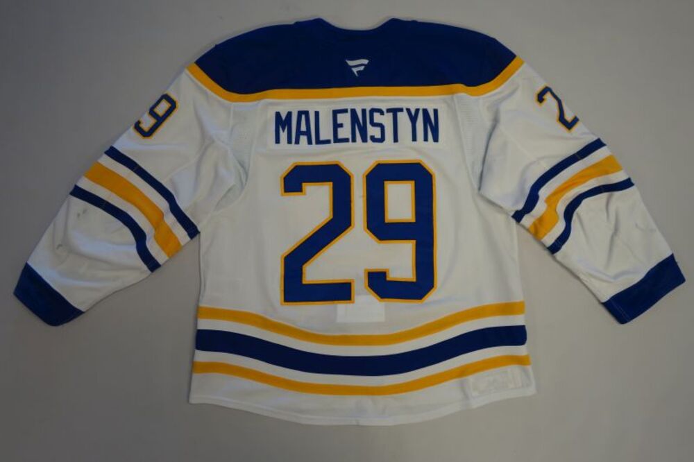 Beck Malenstyn 2025-26 Buffalo Sabres Set 1 Away Jersey