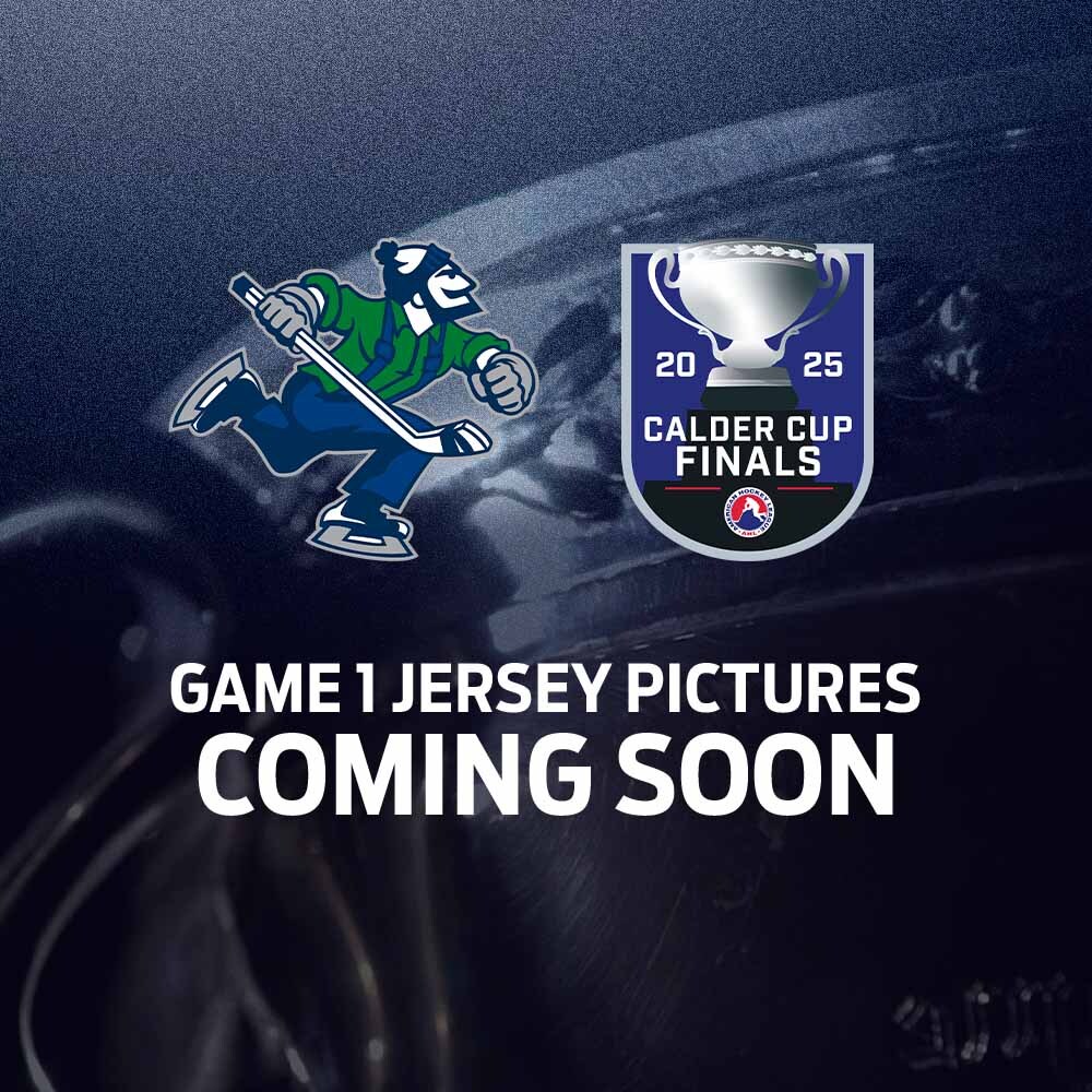 2025 Abbotsford Canucks Calder Cup Finals Game 1 Jersey Issued to and Signed by #85 Ty Young