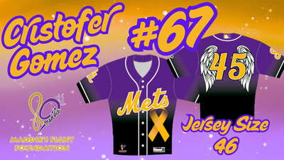 Maddie's Fight Foundation Jersey #67 Cristofer Gomez