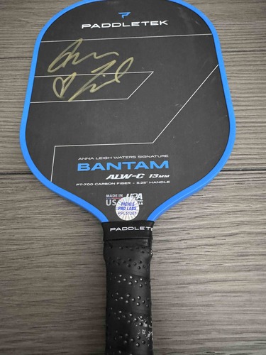 Photo of Anna Leigh Waters Match Used Signed Paddle