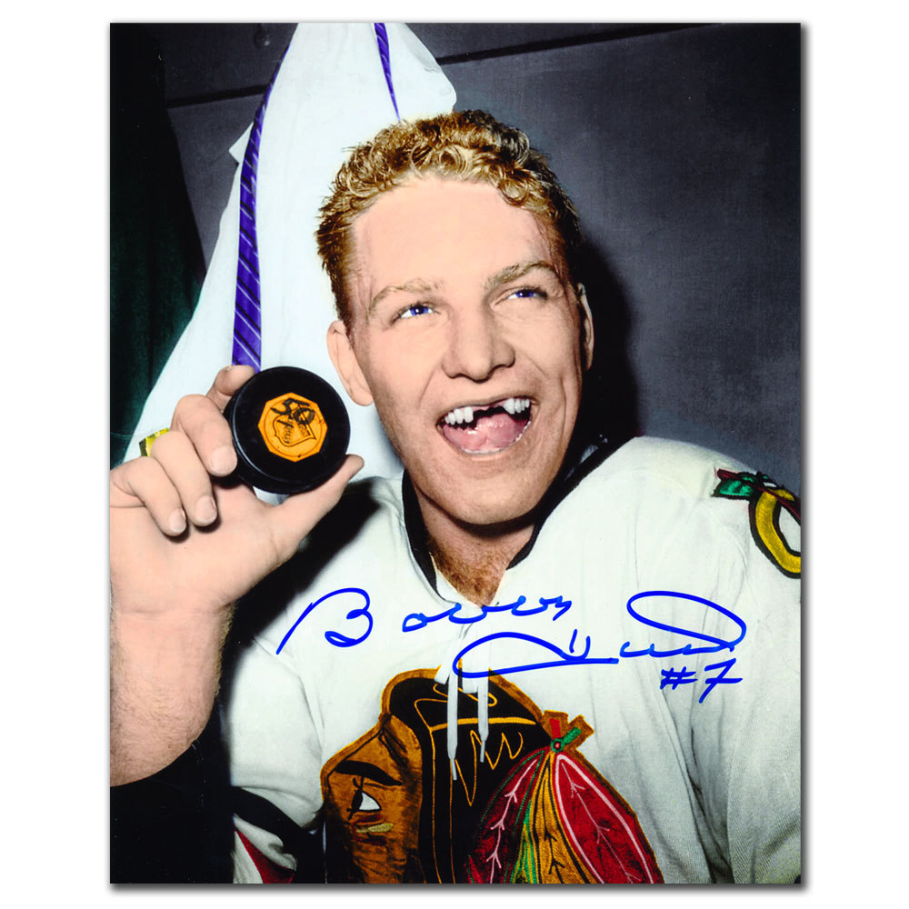 Bobby Hull Chicago Blackhawks 50th GOAL Autographed 8x10