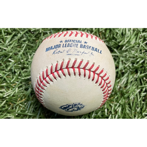 Game Used Opening Series 25th Anniversary Baseball Yandy Diaz RBI