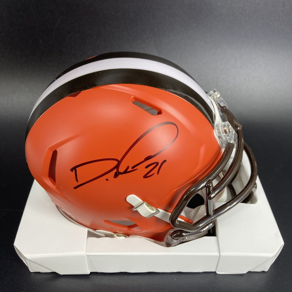 NFL - Browns Denzel Ward Signed Mini Helmet