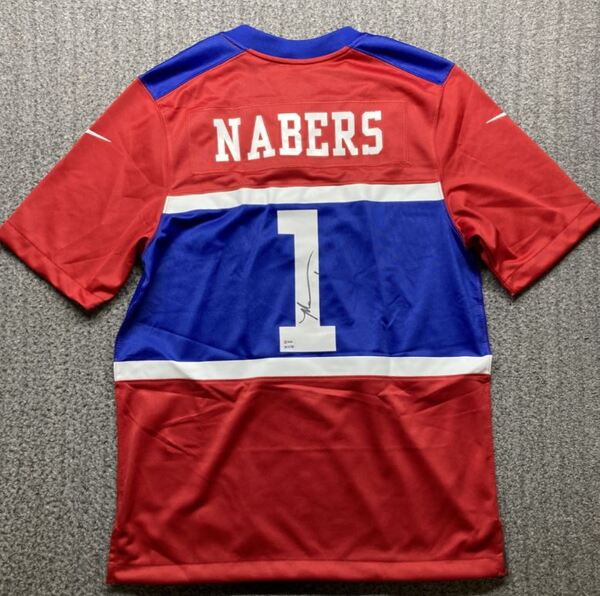 NFL - Giants Malik Nabers Signed Throwback Raplica Jersey