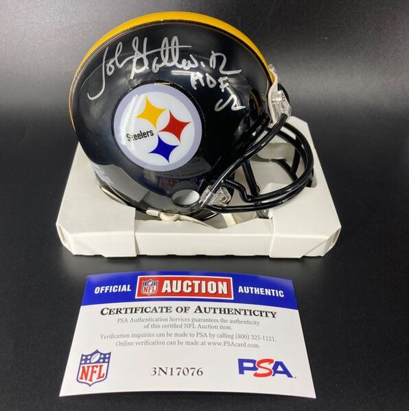 HOF - Steelers John Stallworth Signed Mini Helmet