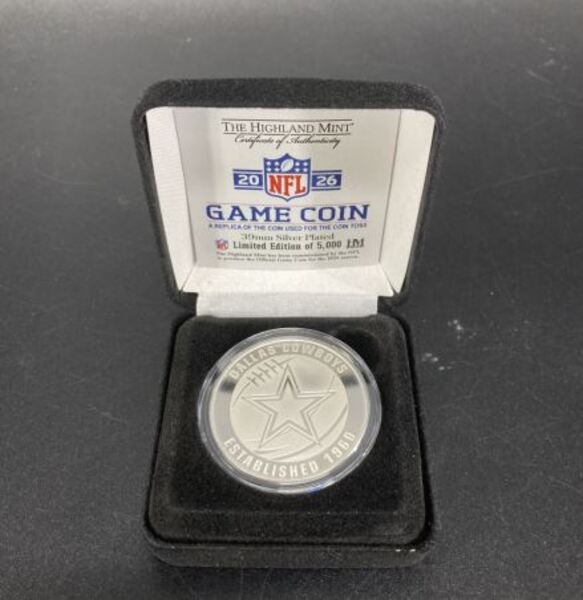 Cowboys Silver Plated Flip Coin 