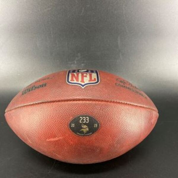 NFL - Vikings Game Used Football (12/25/2025) Numbered 233 Next Gen Stat...