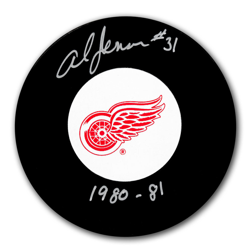 Al Jensen Detroit Red Wings Autographed Puck