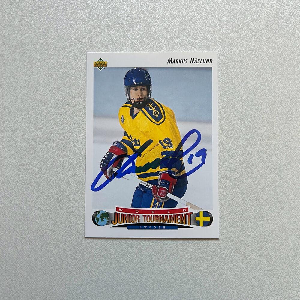 1992-93 UD #234 MARKUS NASLUND Autographed Rookie Card