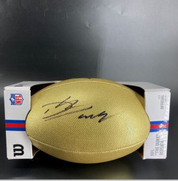 NFL - Jets David Bailey Signed Gold Composite Football