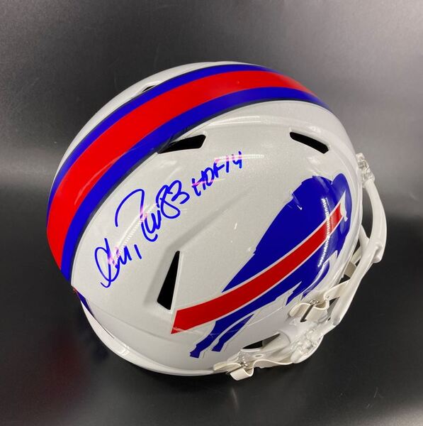 HOF - Bills Andre Reed Signed Replica Speed Helmet