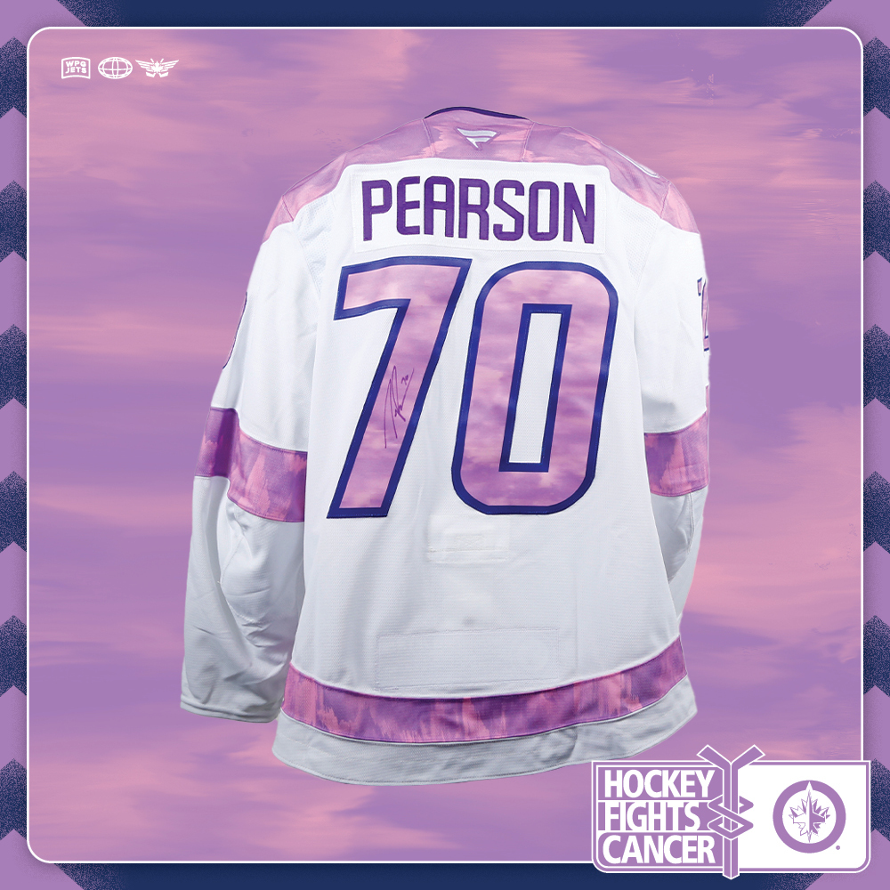 Tanner Pearson #70 Team Issued Limited Edition Autographed Hockey Fights Cancer Jersey