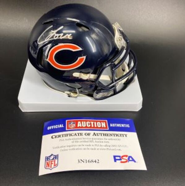 NFL - Bears Colston Loveland Signed Mini Helmet