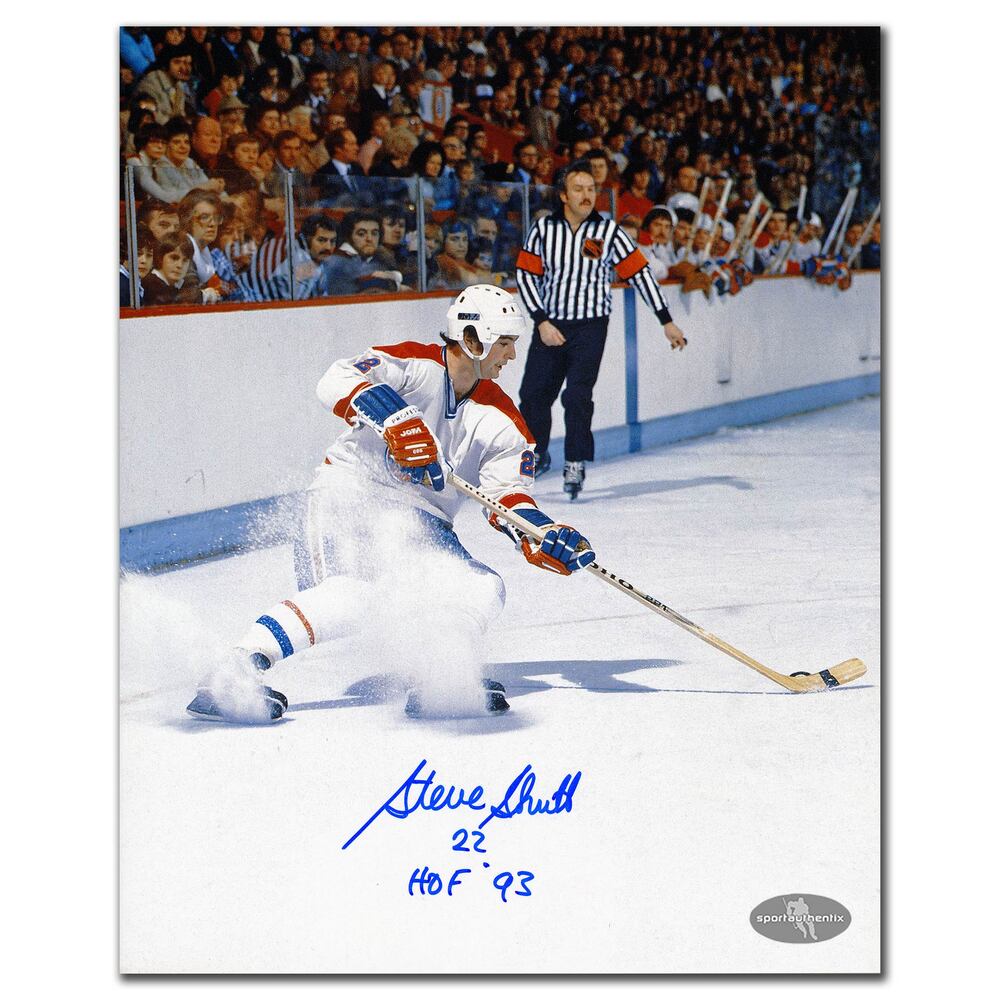 Steve Shutt Montreal Canadiens White Jersey Autographed 8x10