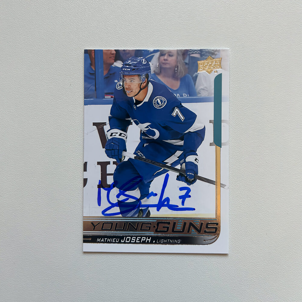 2018-19 UD Young Guns #483 MATHIEU JOSEPH Autographed Rookie Card