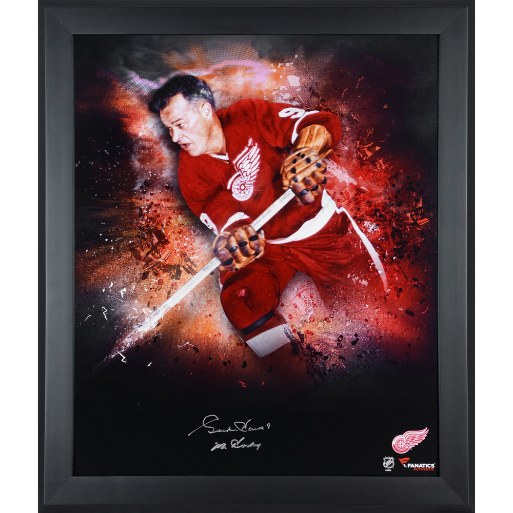 Gordie Howe Detroit Red Wings Framed Autographed 20