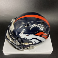 NFL - Broncos Denzel Mims Signed Mini Helmet