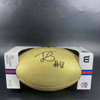 NFL - Raiders Jack Bech Signed Gold Composite Football
