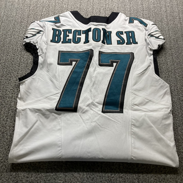 Sao Paulo Game - Eagles Makhi Becton Game Worn Jersey 9/6/2024 Size 48 (...