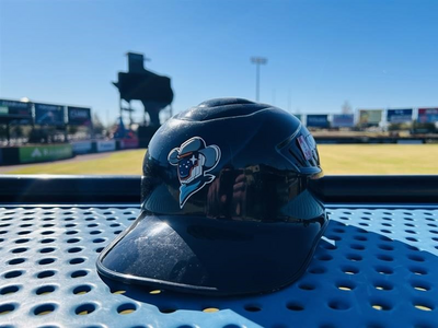 #17 Game used Manager Space Cowboys helmet, NOT autographed.