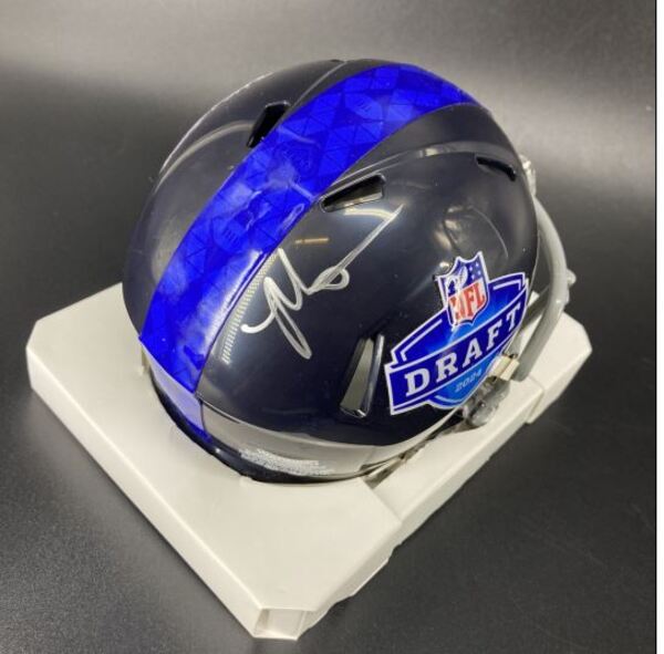 NFL - Giants Malik Nabers Signed NFL Draft Mini Helmet