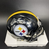 HOF - Steelers Alan Faneca Signed Mini Helmet with HOF 21 Inscription
