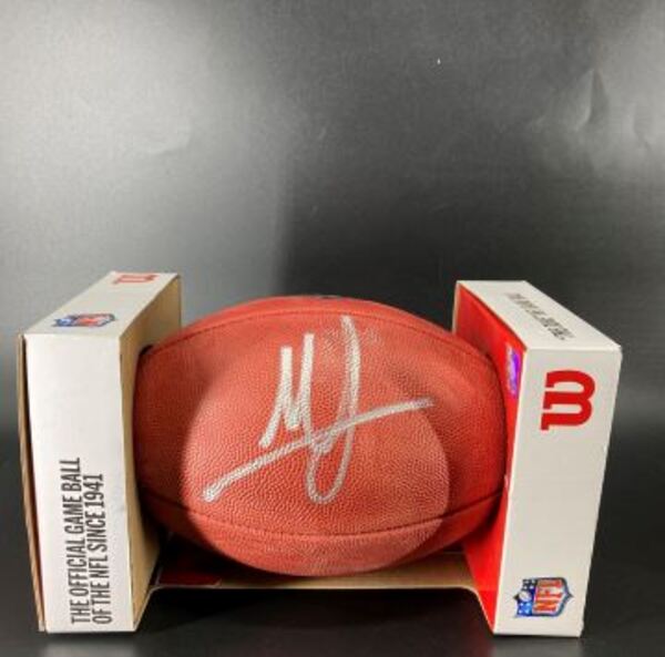 NFL - Commanders Mike Sainristil Signed Authentic Football