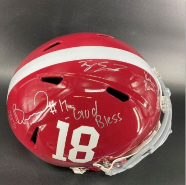 NFL - Alabama Multi-Sign Crimson Tide Replica Speed Helmet Signed By Ty ...