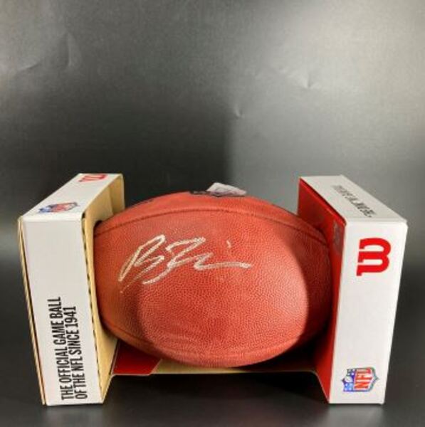 NFL - Chargers Brenden Rice Signed Authentic Football