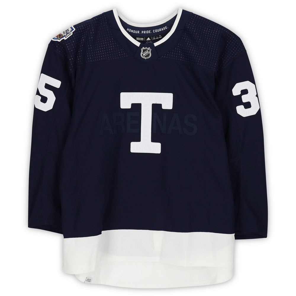 petr-mrazek-toronto-maple-leafs-2022-nhl-heritage-classic-game-used