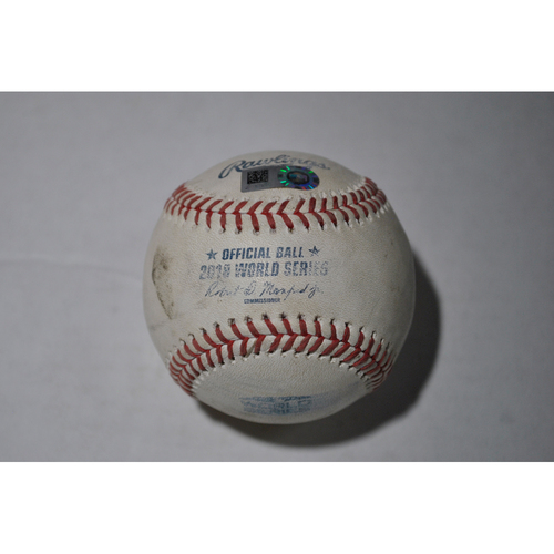 Game-Used Baseball - 2018 World Series - Game 3 - Red Sox at Dodgers - (10/26/2018) - Bottom 17 - Pitcher - Nate Eovaldi, Batter - Clayton Kershaw - Foul
