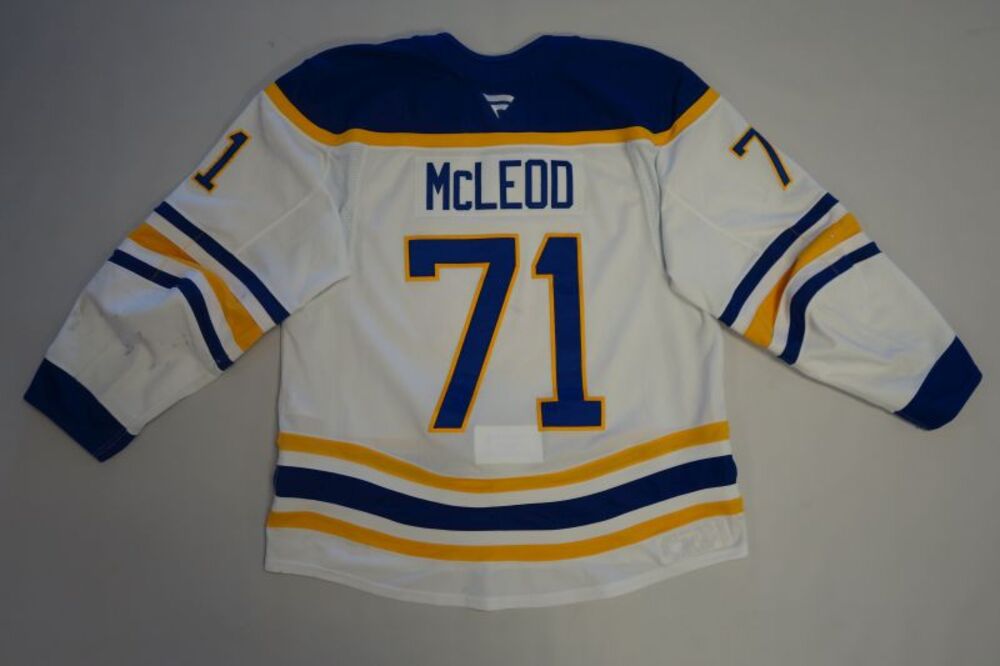 Ryan McLeod 2025-26 Buffalo Sabres Set 1 Away Jersey