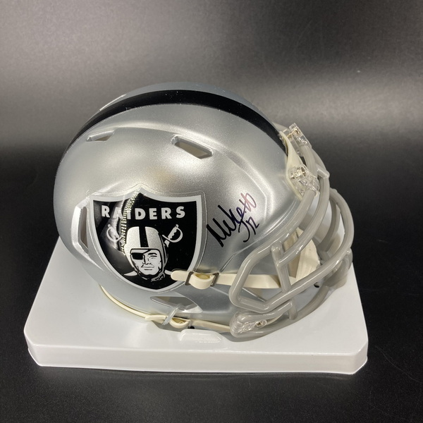 NFL - Raiders Mike Washington Jr. Signed Speeed Mini Helmet