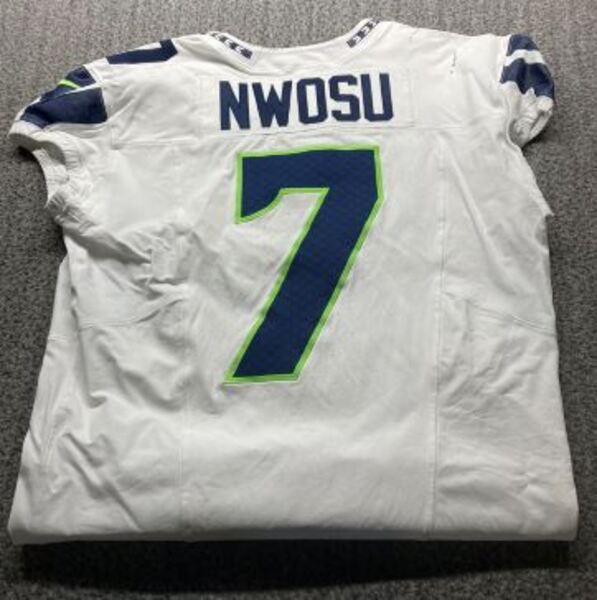 STS - Seahawks Uchenna Nwosu Game Worn Jersey (2025 Season) Size 46 With...