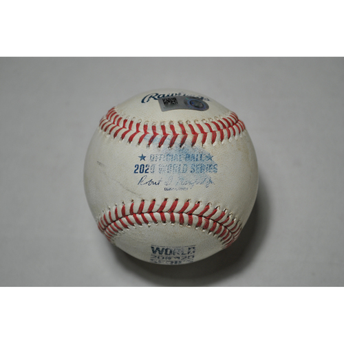 Game-Used Baseball - 2020 World Series - Game 6 - Rays at Dodgers - (10/27/2020) - Bottom 5 - Pitcher - Blake Snell, Batter - Cody Bellinger - Foul Ball