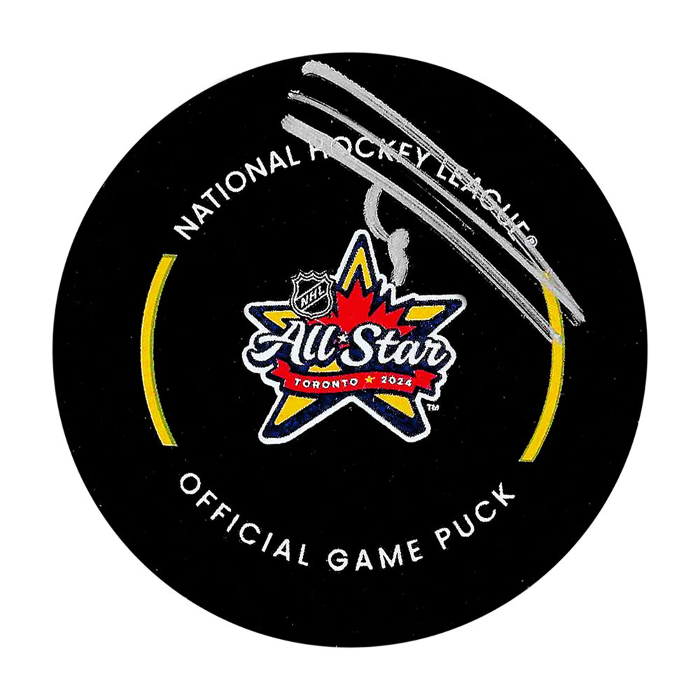 Leon Draisaitl Autographed 2024 NHL All-Star Game Official Game Puck - Fanatics Authenticated