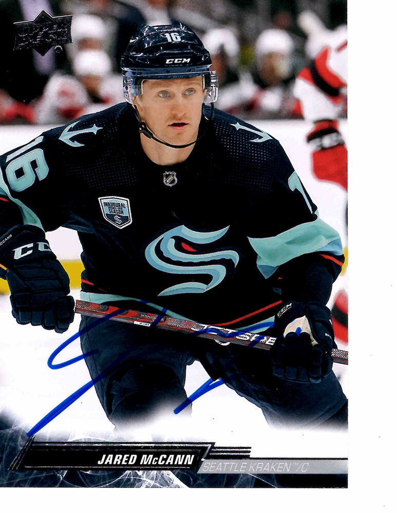 Jared McCann Autographed 2023 Upper Deck Series 1 Hockey #150 Seattle Kraken