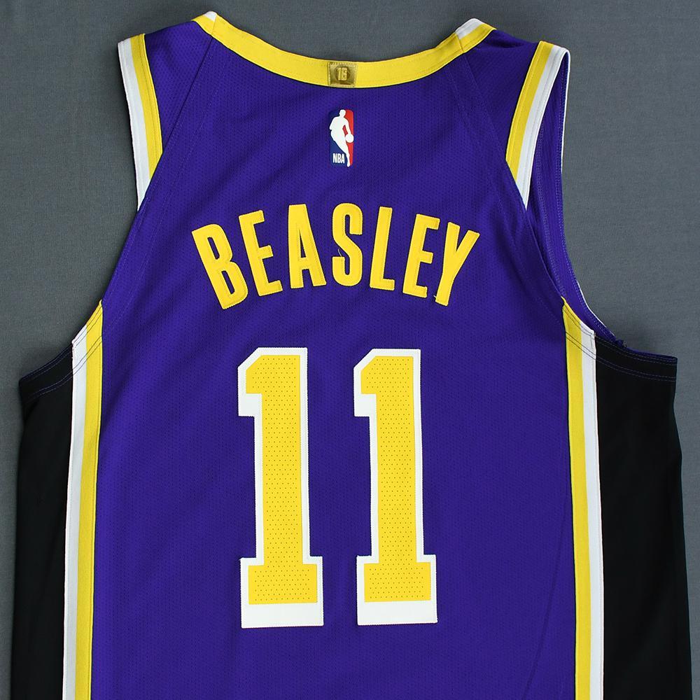 Michael Beasley Los Angeles Lakers GameWorn Statement Edition