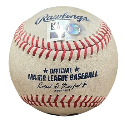 Ivan Herrera Authenticated Game Used Baseball - RBI Double