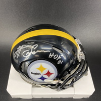 HOF - Steelers Lynn Swann Signed Mini Helmet with HOF 01 Inscription