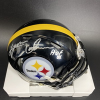 HOF - Steelers Lynn Swann Signed Mini Helmet with HOF 01 Inscription