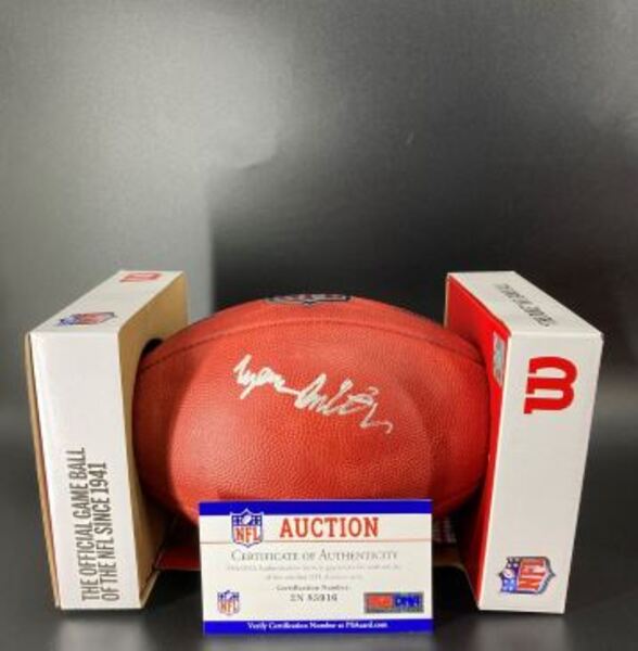NFL - Cowboys Tyler Smith Signed Authentic Football