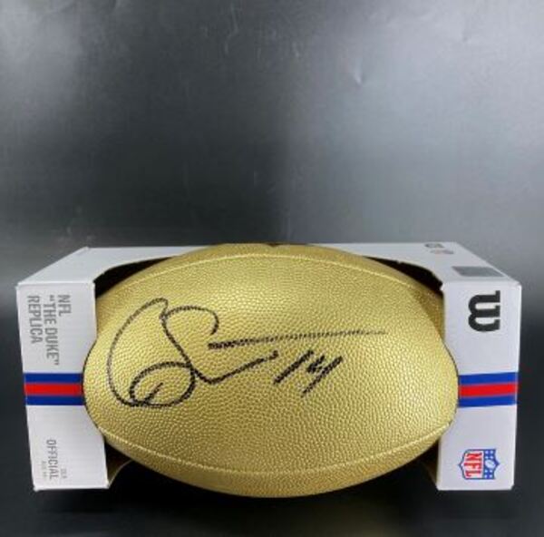 NFL - Broncos Courtland Sutton Signed Gold Composite Football