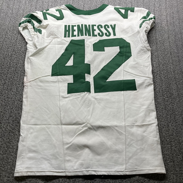 London Games - Jets Thomas Hennessy Game Used Jersey (10/06/24) Size 44 ...