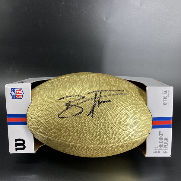 NFL - Chargers Brenen Thompson Signed Gold Composite Football